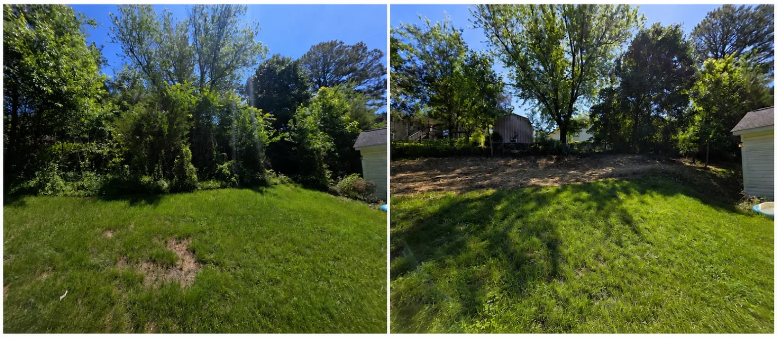 The Shed before and after